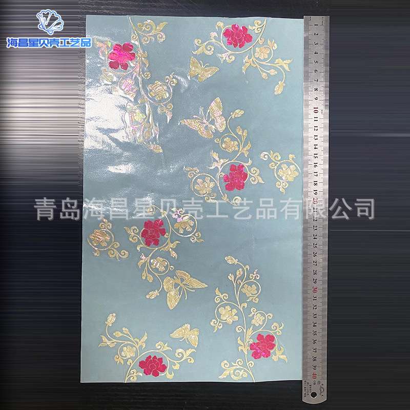 螺钿片手工雕花贝壳拼花吉他珠宝盒首饰盒镶嵌材料贝壳片拼花加工