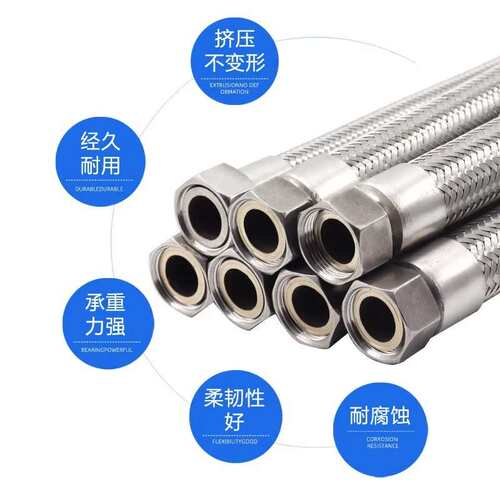304不锈钢波纹管1寸DN25 1.2寸DN32 1.5DN40工业金属编织软管