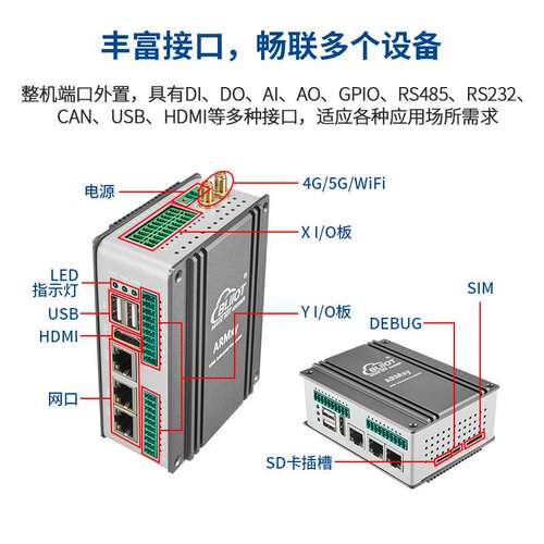 钡铼ARM工控机 RK3568J 4核A55 1.8GHz 支持Halcon/Node-red开发