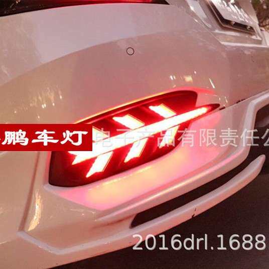 三厢车2016~2021飞机款思域刹车灯LED后杠灯尾灯Civic rear light