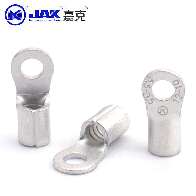 RNB5.5-3.5紫铜圆形冷压裸端接线端子 O型铜线耳连接器接头OT端头