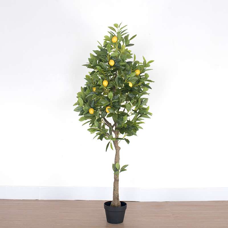 仿真室内植物带果带盆柠檬树 家居装饰绿植盆栽仿真柠檬树橘树