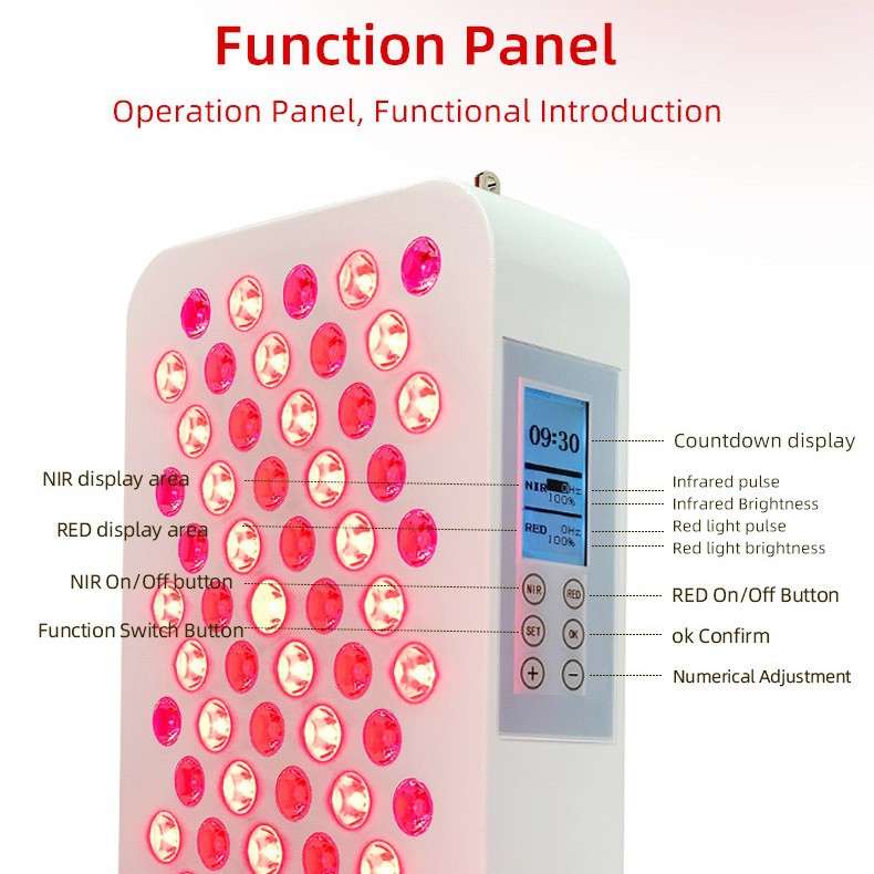 红外线理疗灯600瓦infrared therapy light红光面板led单芯大排灯