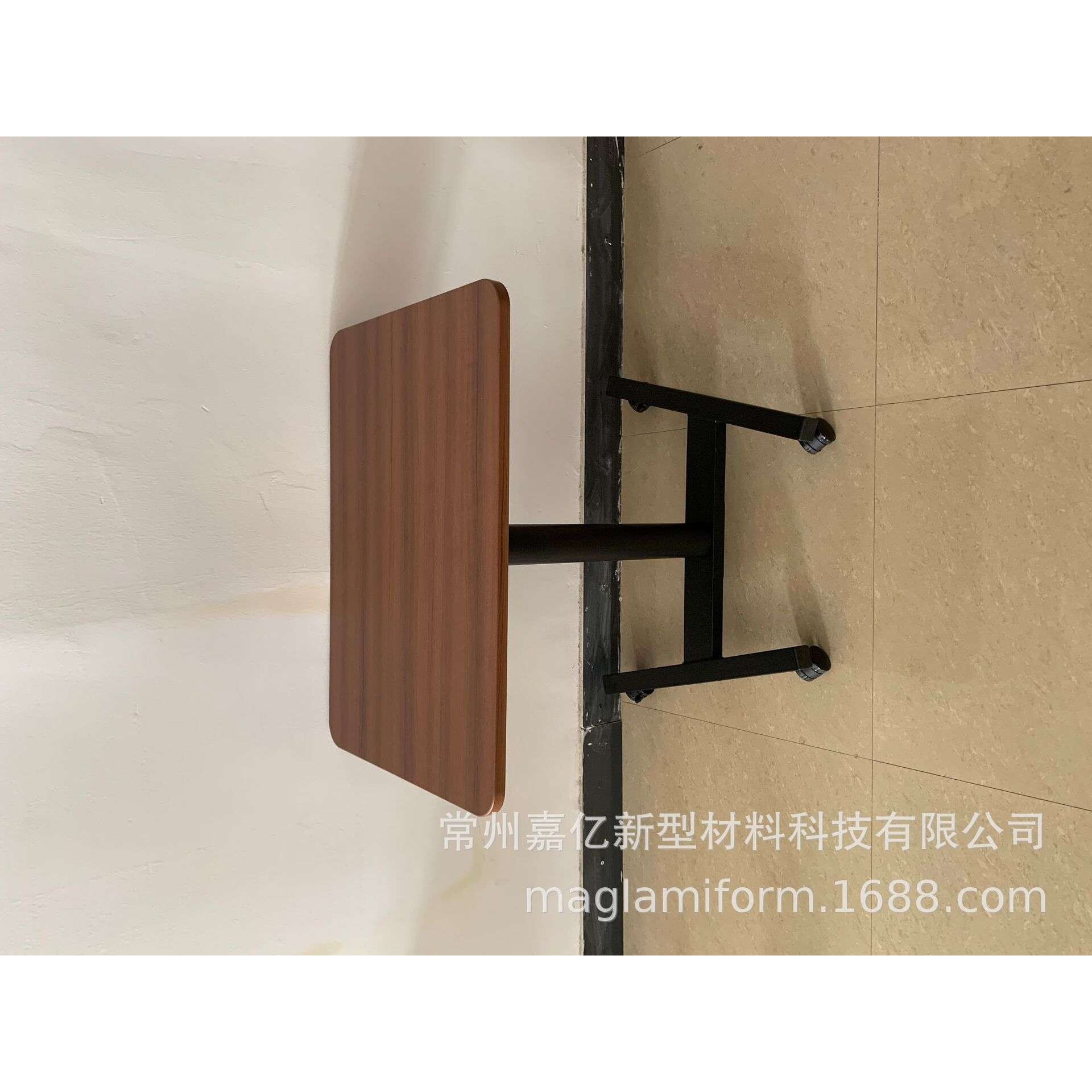 现代简约桌面可开槽可移动气动单柱高度可调节单人咖啡桌