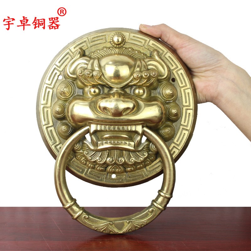 宇卓铜器 纯铜门环黄铜门环狮子门环门饰挂件
