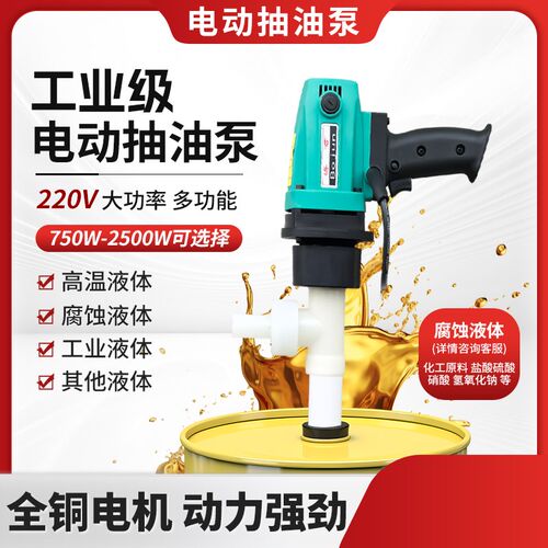 手提式220v大功率电动抽油泵大功率抽油泵防腐蚀抽油泵抽油神器
