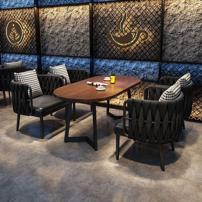 工业风小酒馆咖啡厅桌椅组合休闲甜品奶茶店西餐厅茶楼商用沙发椅