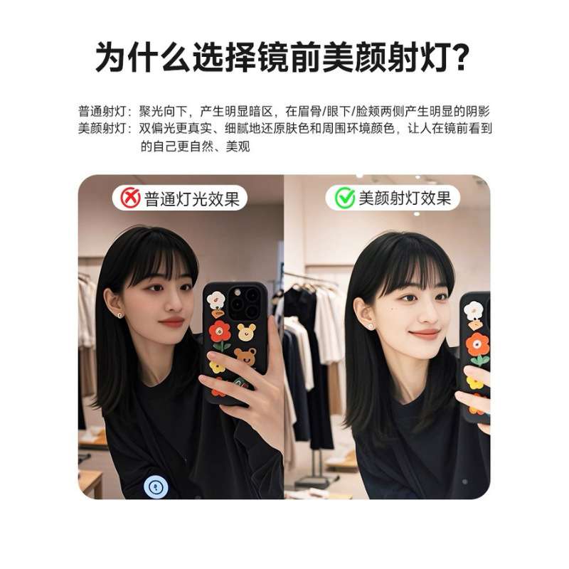 美颜级镜前美妆射灯嵌入式75孔深杯防眩无频闪卫生间防水灯防雾灯