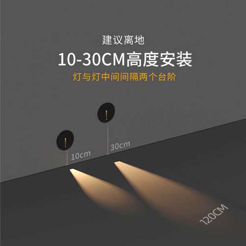 9090 人体感应地脚灯LED嵌入式楼梯台阶踢脚踏步灯过道影院墙脚灯