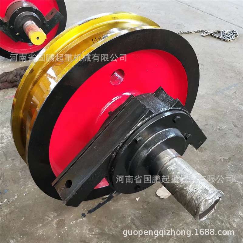 铸钢锻钢400*120mm单边双梁小车行走轮港机提梁机起重机车轮组