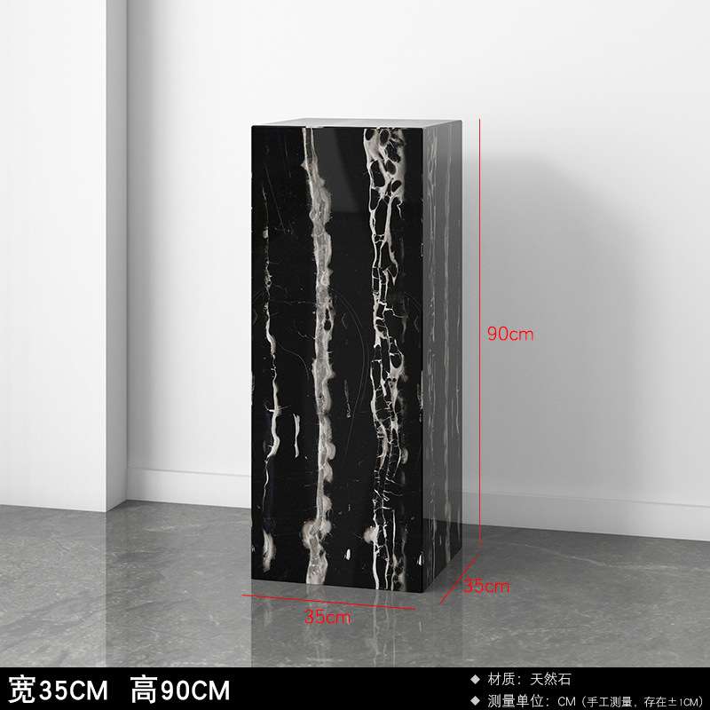 银白龙天然大理石底座高端展示台大型落地装饰品摆件底台一件代发