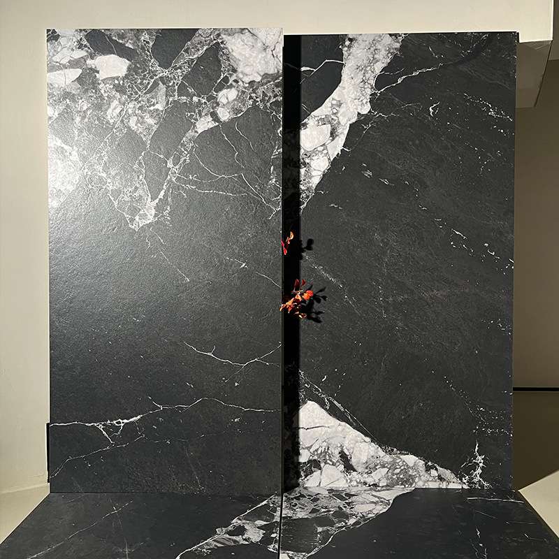 意式高级黑哑光大理石瓷砖600X1200拿破仑黑卫生间厨房墙地砖防滑
