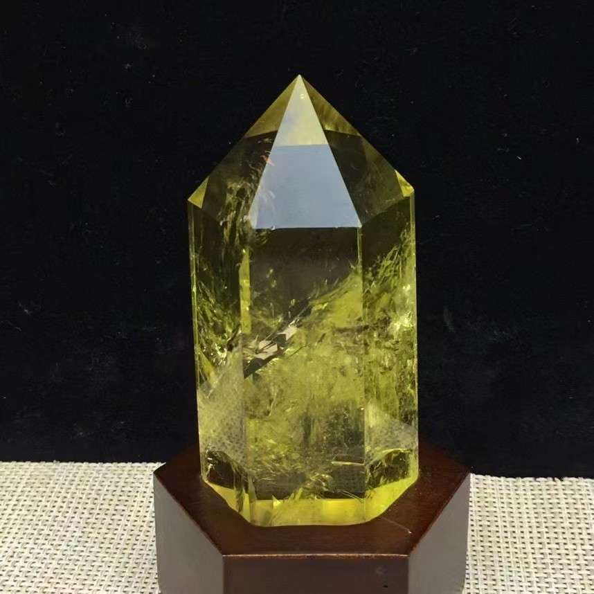 厂家供应天然 黄水晶立柱摆件 水晶原石家居水晶工艺品摆件