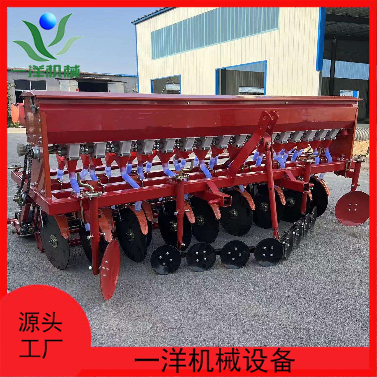 种肥同施小麦播种机四轮带的小麦苜蓿旱稻播种施肥机带镇压辊全套