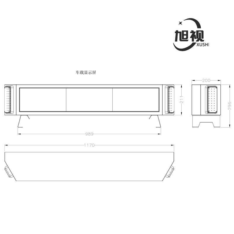 LED车载单双面显示屏皮卡工程车顶诱导电子屏车辆警示施工信息