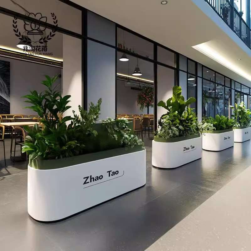 户外花箱组合售楼部外摆围栏市政广场不锈钢铁艺花坛花槽花架