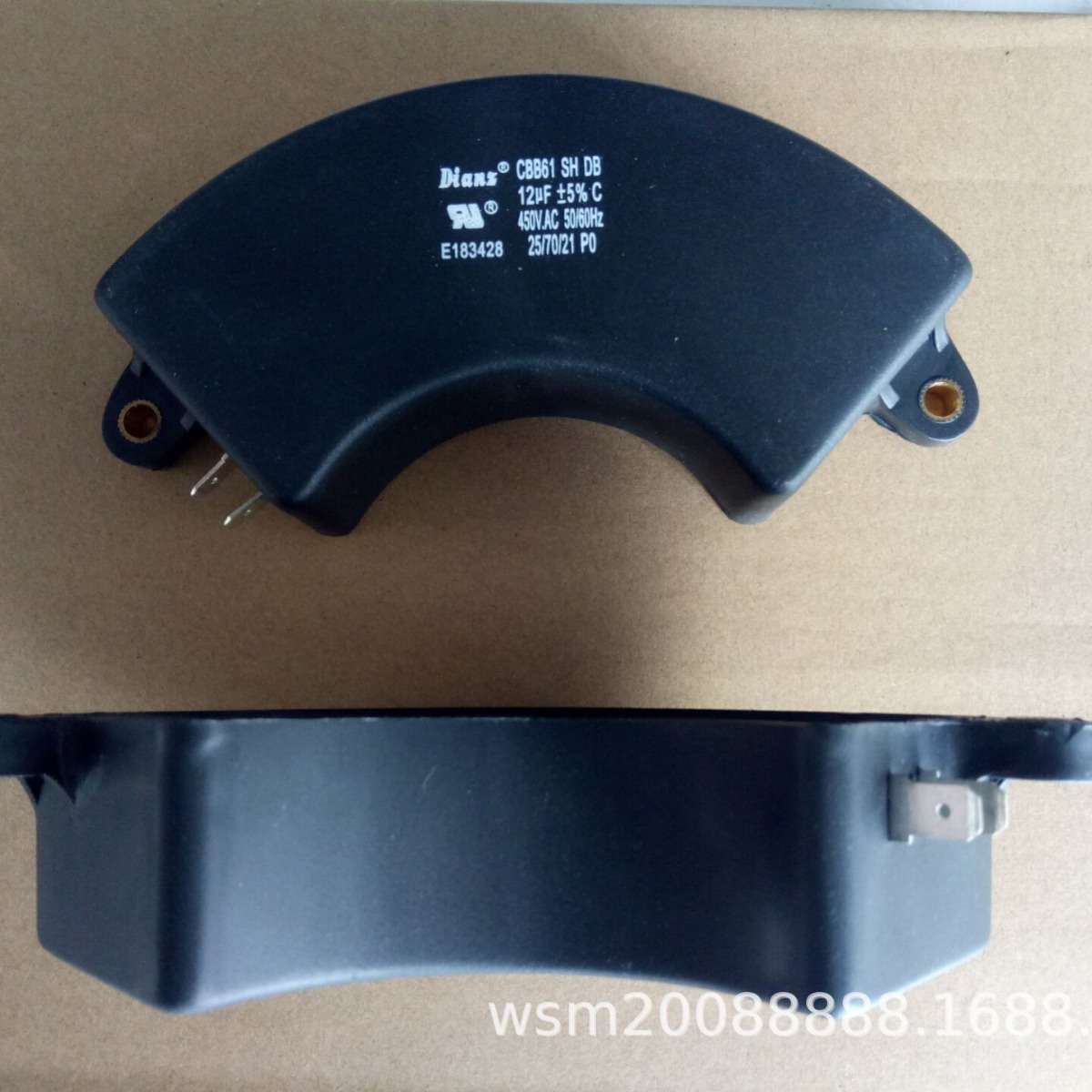DIANZ CBB61 SH DB 12UF 16VF 450V AC 发电机月牙 半圆形电容器
