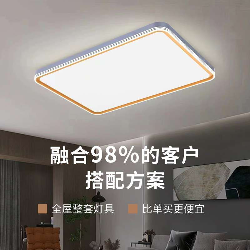 led吸顶灯 轻薄全光谱卧室灯北欧简约现代厨房书房阳台 客厅灯