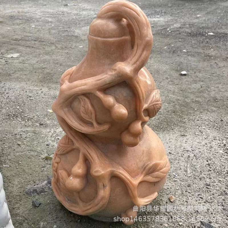 石雕汉白玉葫芦雕塑花岗岩石头福禄葫芦别墅青石客厅酒店大堂