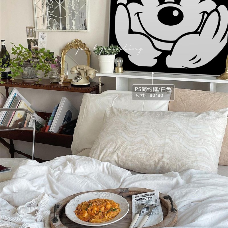 港画可爱卡通装饰画儿童房挂画男孩壁画床头动物玄关沙发背景墙画