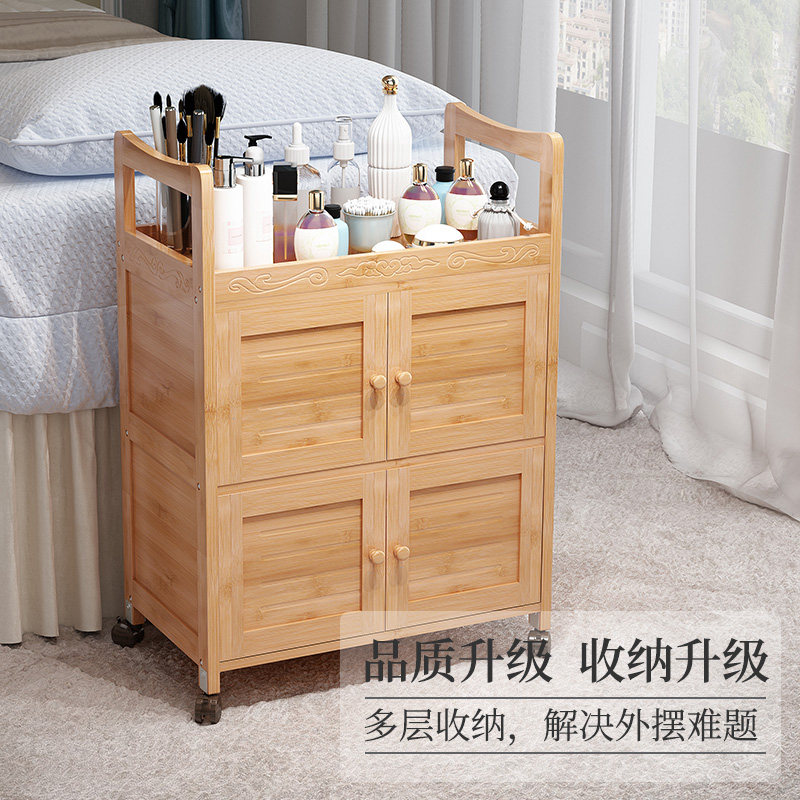 移动餐边茶桌茶水柜架家用竹木客厅烧水茶台小柜子茶柜茶水台橱柜