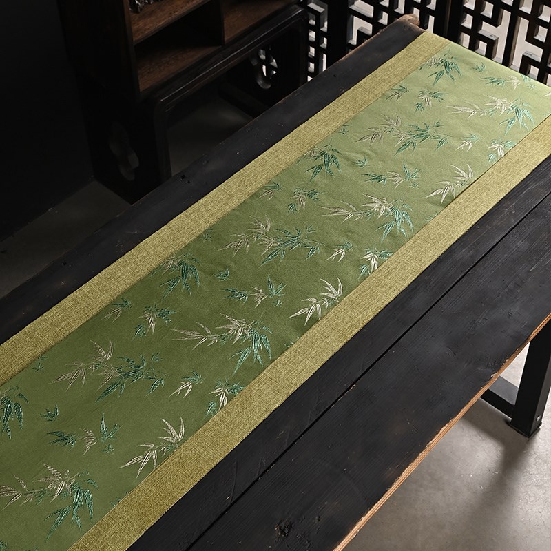 织锦缎提花吸水茶席新中式禅意茶桌旗茶垫布艺茶台茶几布茶道零配