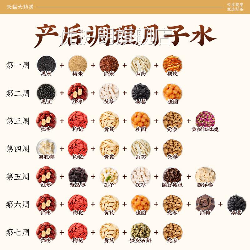 月子水材料包产后42月子茶产妇母乳剖腹产顺产恢复天气血小月子坐