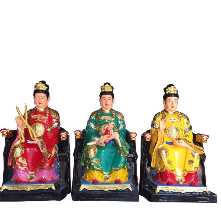 三霄娘娘像三霄娘娘神像图片泰山奶奶像三仙姑塑像摆件