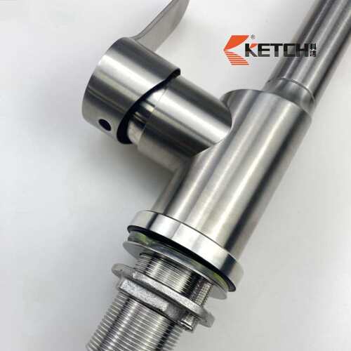 Ketch Stainless Steel Brush Rainfall Pull Out Basin Faucet