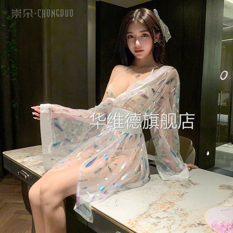 情趣内衣2026新款性感和服战袍透视睡裙床惑上挑逗男人透明女诱装