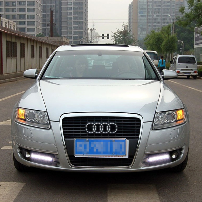 05 06 07 08年老款奥迪A6L日行灯改装LED日间行车灯LED前雾灯改装