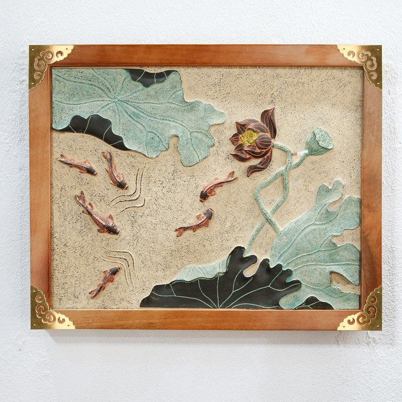新中式电表箱装饰画配电箱装饰盒简约客厅挂画电闸箱遮挡装饰挂件