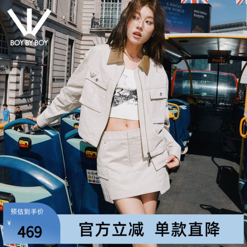 BOYBY BOY潮牌25秋冬新款美式复古百搭休闲女短外套