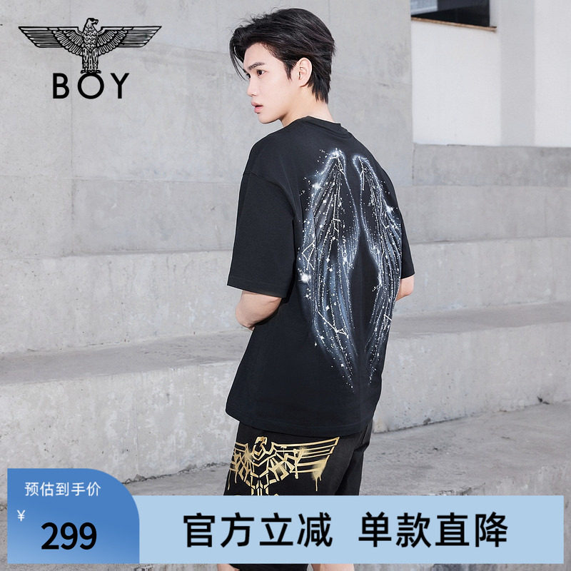 【人间精灵】BOYLONDON天使翅膀针织短袖夏季男女同款T恤N01145图片