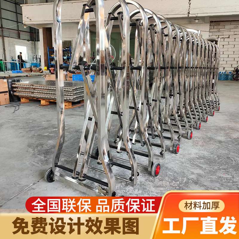 手动伸缩门家用简易折叠收缩户外折叠门移动门幼儿园推拉门庭院门