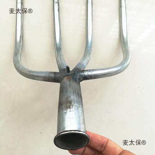 四股叉农用空心草叉子铁叉钢叉清垃圾叉废料叉粗齿大号农具