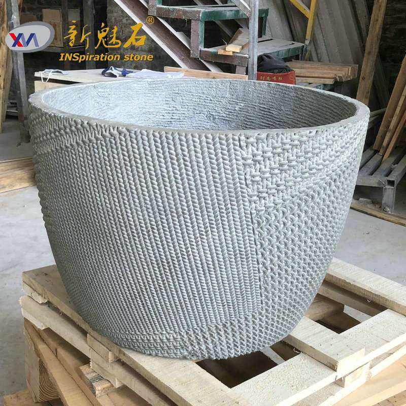 户外商场餐厅门口高强度混凝土花箱花盆绿化工程大型水泥花钵花池
