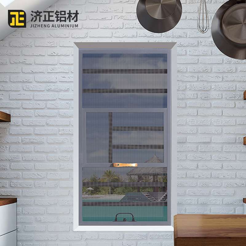 防盗防蚊三推铝合金纱窗 小框中框三推隐形纱窗带防护 厂家