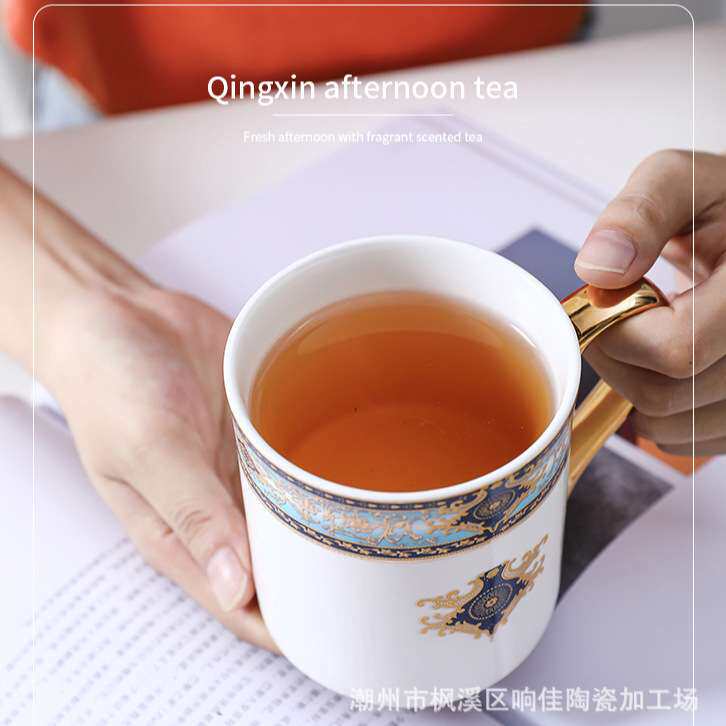 新款欧式创意骨瓷咖啡杯子带勺个性办公室情侣单杯陶瓷送礼马克杯