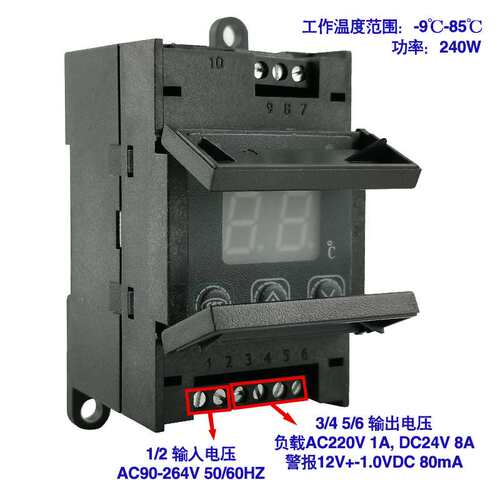 卡固电设KAKU温度控制器TC-001 35/65℃ 90-264VAC 50/60Hz温控器