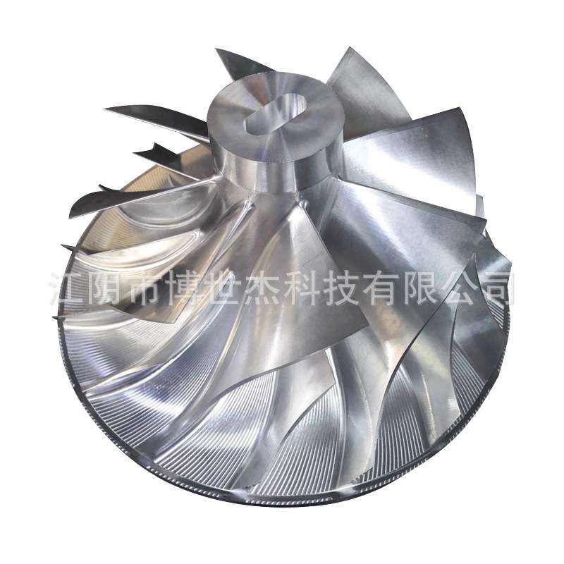 国产CNC五轴制造内燃机吸尘器涡轮航空增压高速电机扇叶叶轮