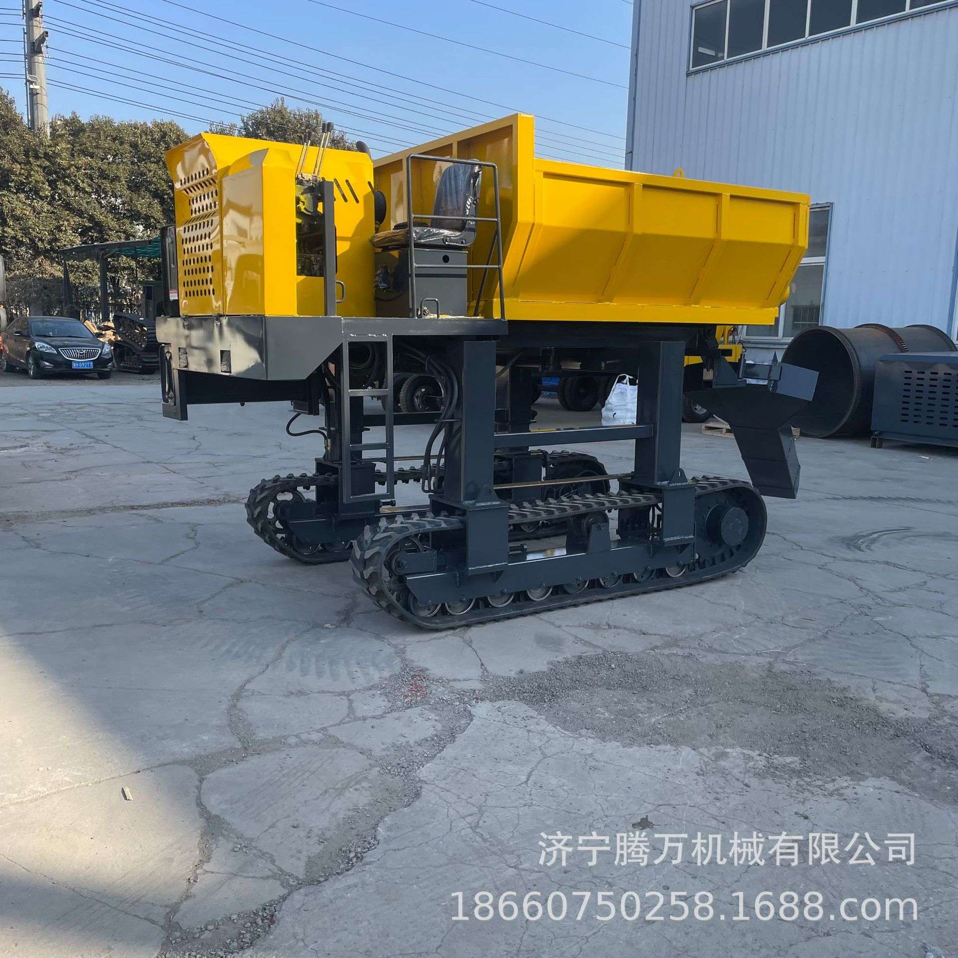 可以升降的履带运输车 单条履带可调节 光伏工程拉混凝土