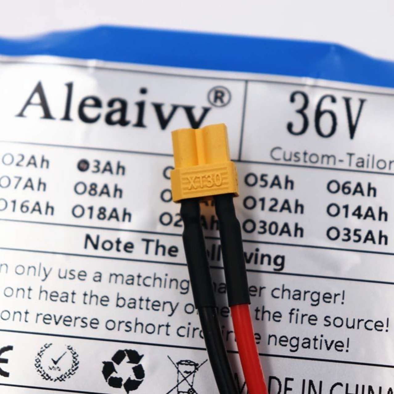 10串1并 36V 3000mAh HG2 18650锂离子电池组M365充放电XT30插头