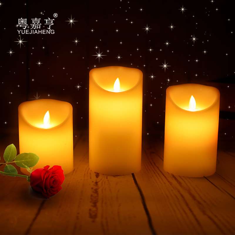 斜口摇摆电子蜡烛浪漫表白布置求婚引路led灯摇摆仿真假石蜡