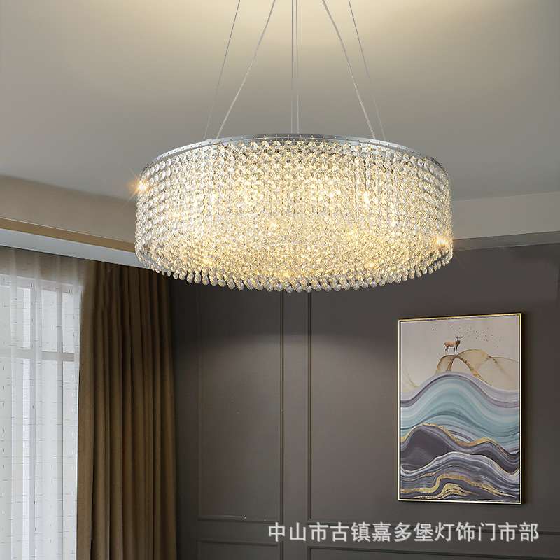 现代简约水晶客厅吊灯轻奢简欧设计师餐厅书房灯新款网红家用灯具