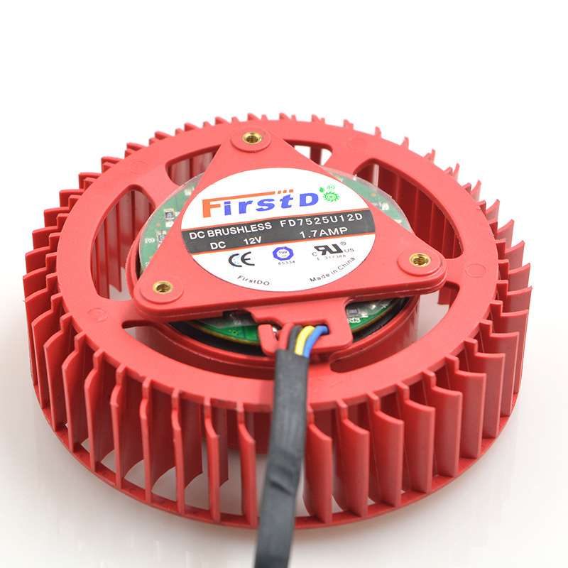 出售原装ATI AMD FD7525U12D 1.70A 4线PWM温控 公版涡轮显卡风扇