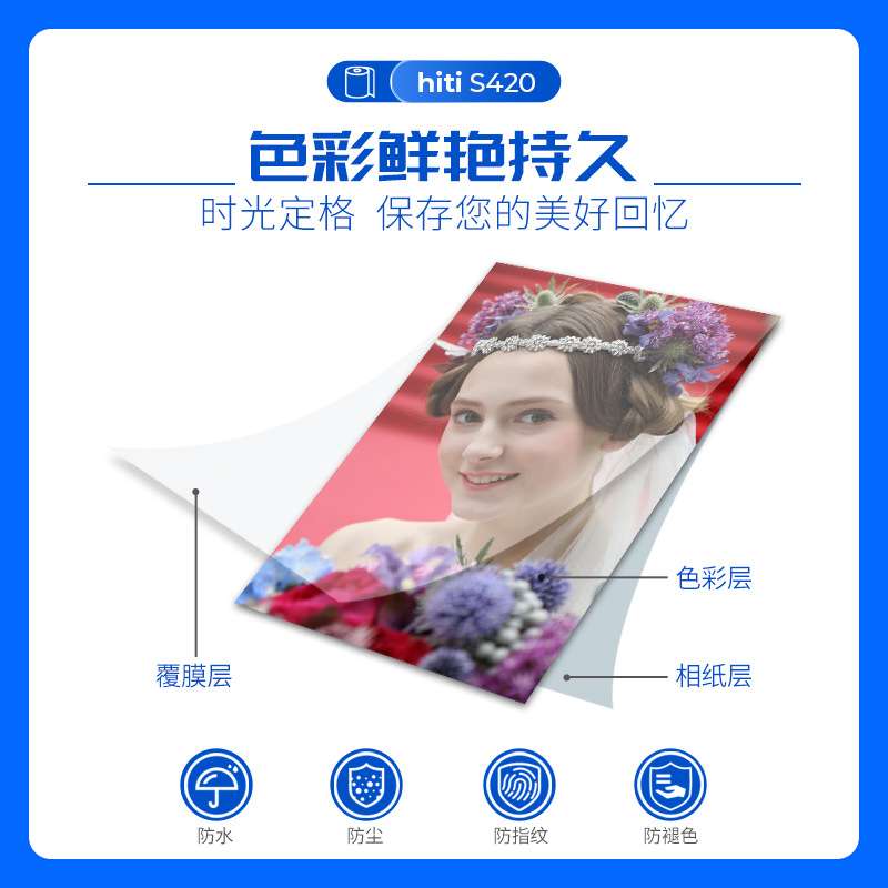 hiti呈妍S420相纸防水打印纸通用款色带喷墨打印照片纸防水速干