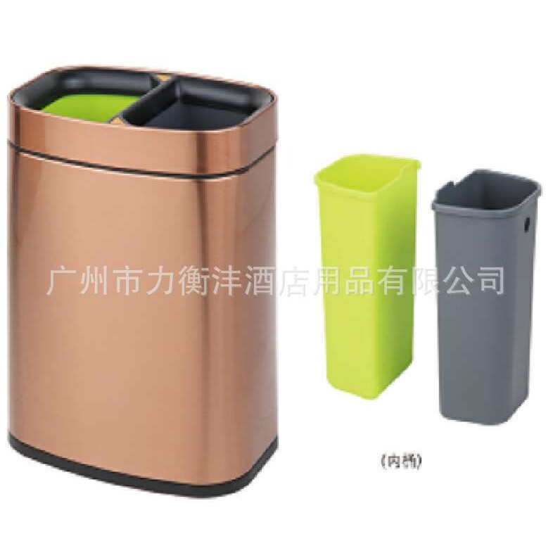无盖分类垃圾桶2分类垃圾桶分类环境客房桶不锈钢分类客房分类桶