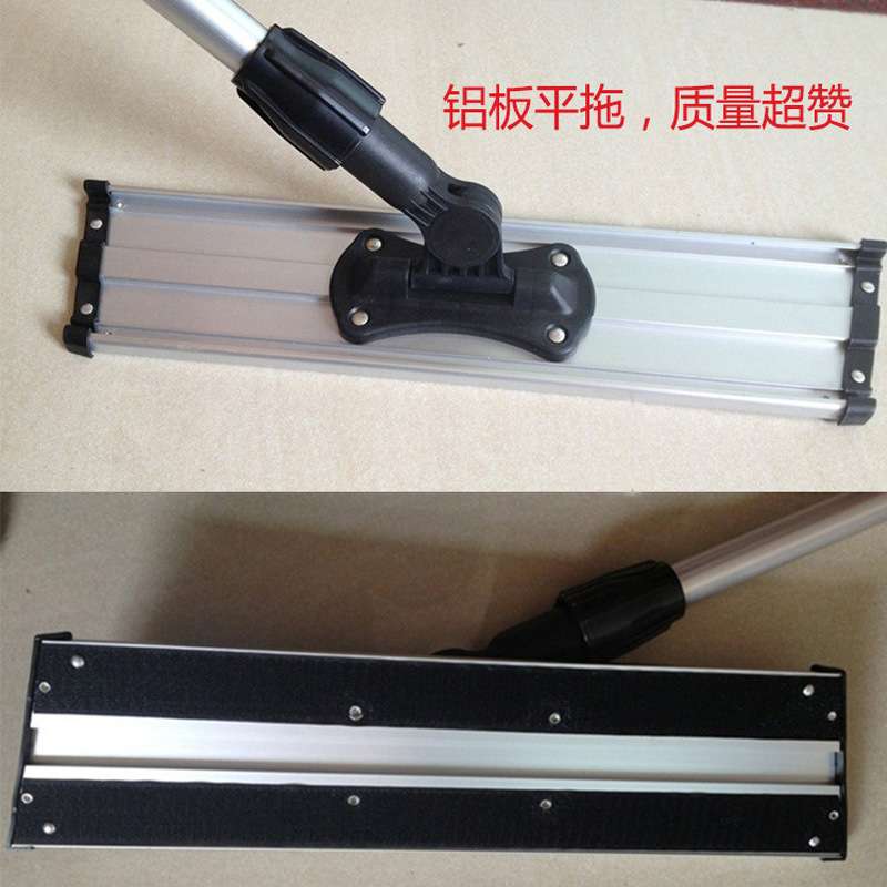 铝合金平板拖把盒装现货 配超细纤维吸水布2块 家用懒人旋转平拖