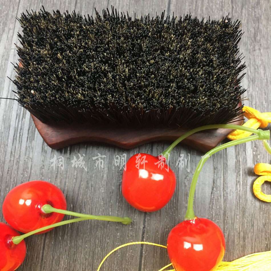 厂家定 做精品文玩刷子核桃刷金刚菩提紫檀血檀实木猪鬃保养工具